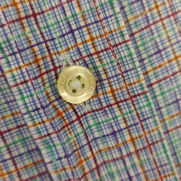Etro Milano Button Down Shirt Mens Size 39 Multicolored Cotton Long Sleeve - Picture 5 of 7